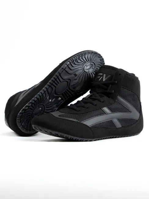 All black nike wrestling shoes top